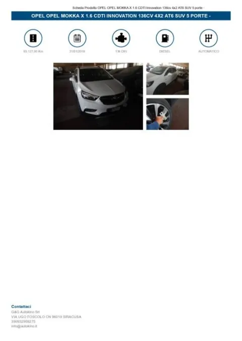 Opel Mokka X 1.6 cdti Innovation 4x2 136cv auto - Immagine 31