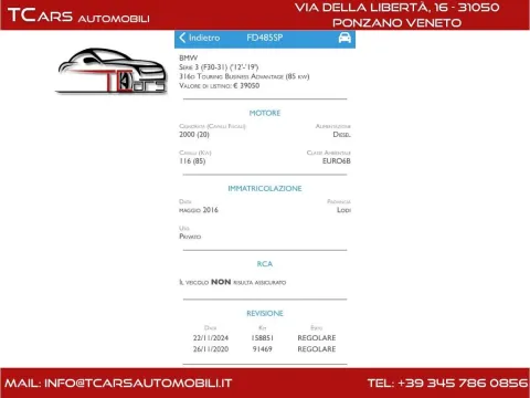BMW 316d Touring Business Advantage - Immagine 12