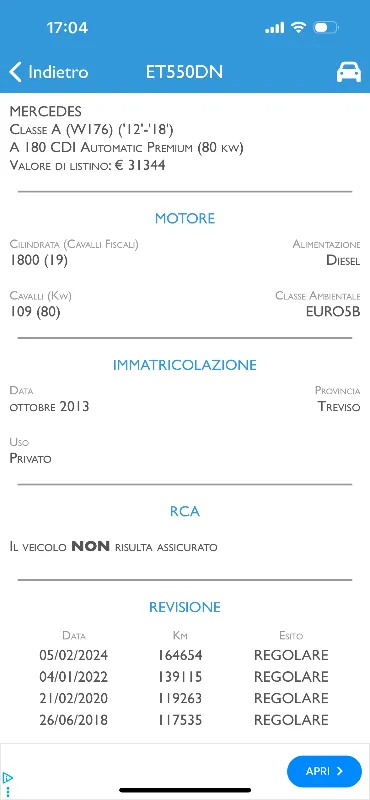 Mercedes A 180 cdi (be) Executive auto - Immagine 12