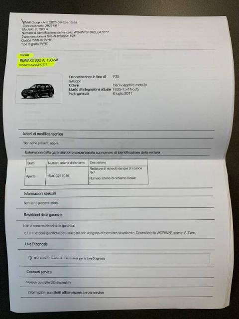 BMW X3 3.0 XDRIVE-KM UFFICIALI BMW-GARANZIA 3 ANNI TOP - Immagine 11